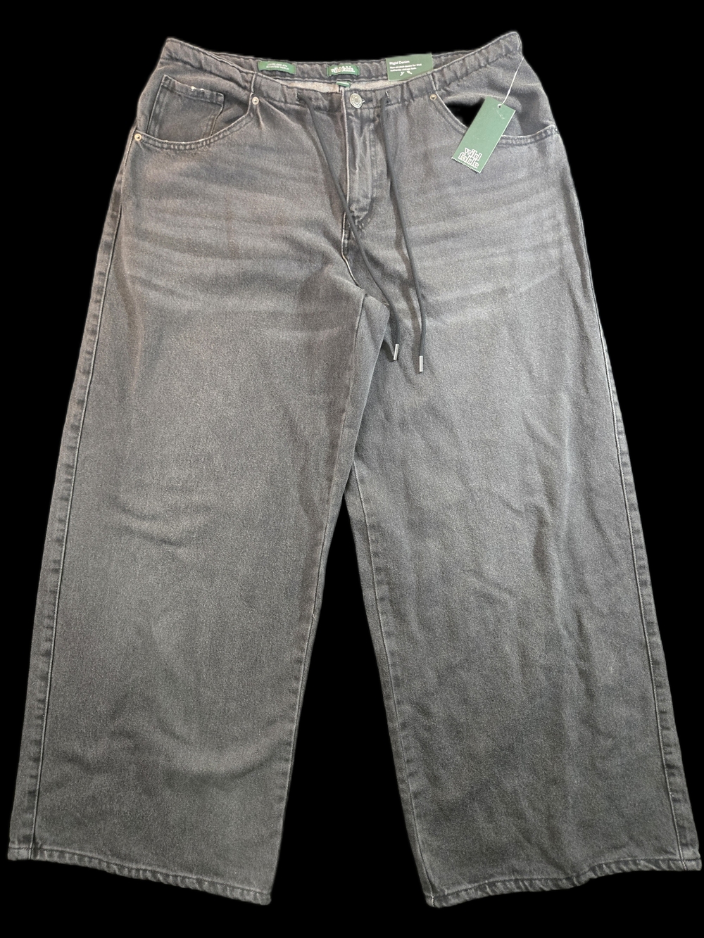 wild fable Men's Relaxed Wide-Leg Jeans - Black